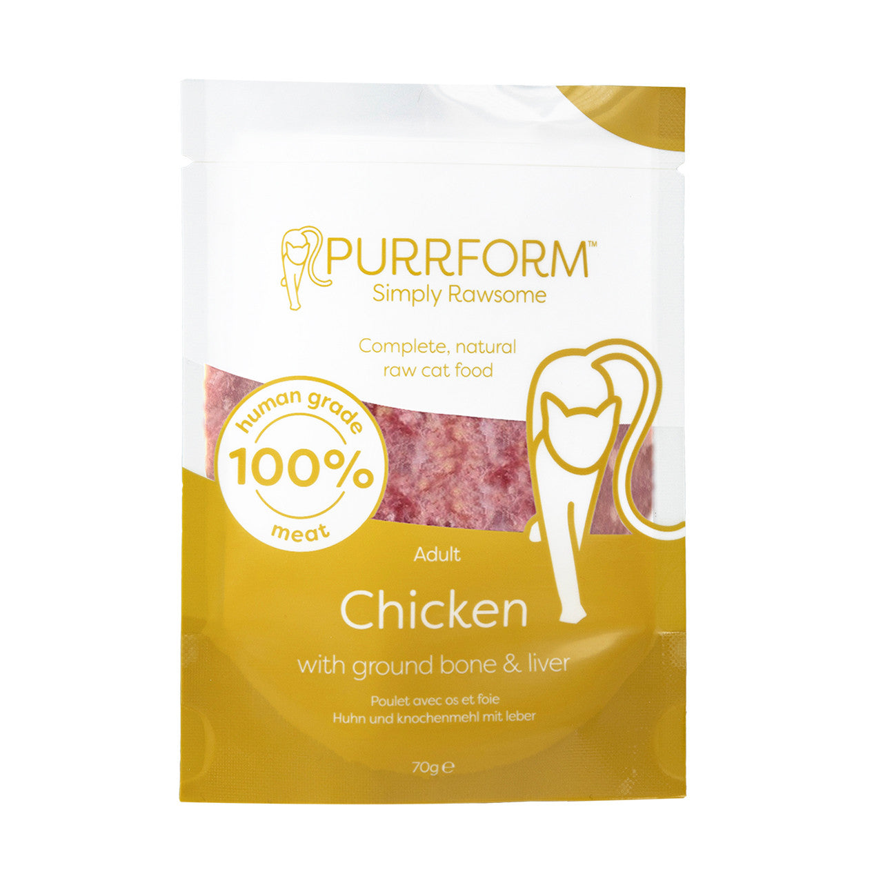 Chicken & Ground Bone with Liver - 6 x 70g Pouches