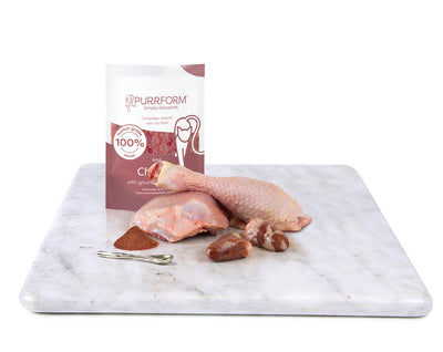 Chicken & Ground Bone with Heart - 6 x 70g Pouches