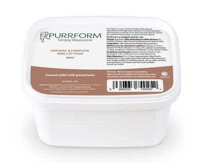 Purrform Farmed Rabbit with Ground Bone  450g