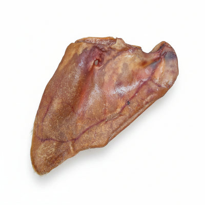 Dried pig ear dog chew – natural single-protein pork, air-dried