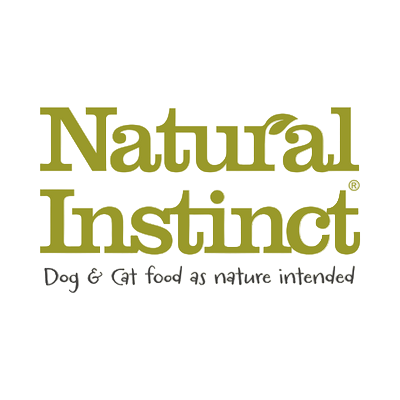 Logo of Natural Instinct for dog and cat food on a white background