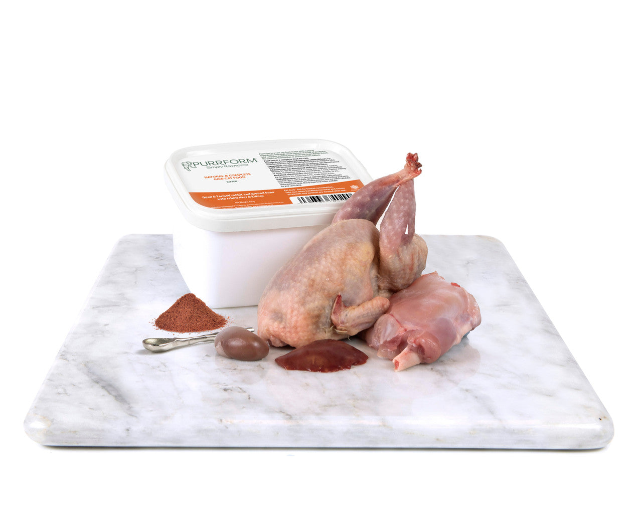 Quail & Farmed Rabbit & Ground Bone with Rabbit Liver & Kidney - 450g