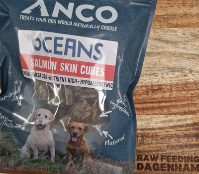 Anco Oceans Salmon Skin Cubes - 100g