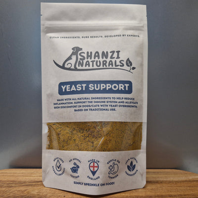 Shanzi Naturals Yeast Support Powder for Dogs & Cats – Herbal Skin & Paw Relief