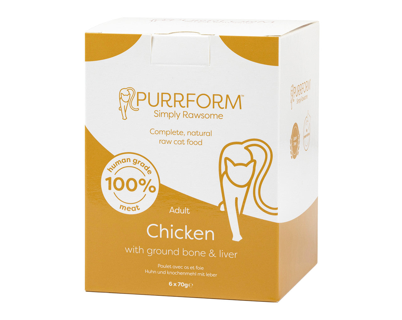 Chicken & Ground Bone with Liver - 6 x 70g Pouches