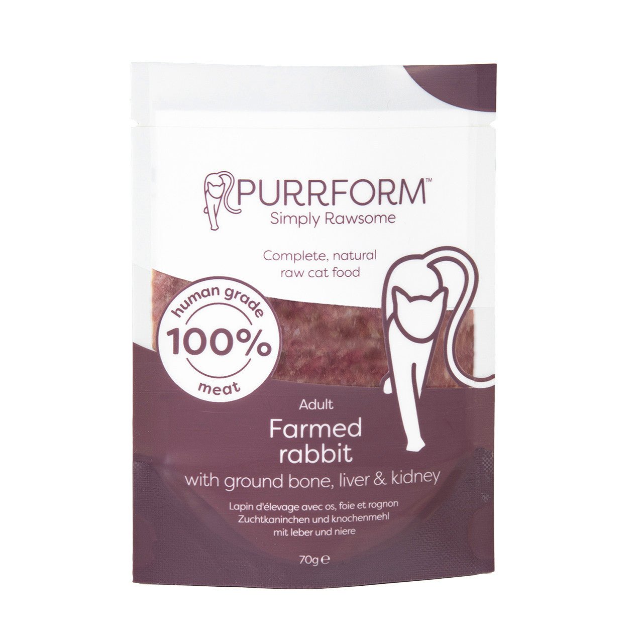 Farmed Rabbit with Ground bone, Liver & Kidney - 6 x 70g Pouches