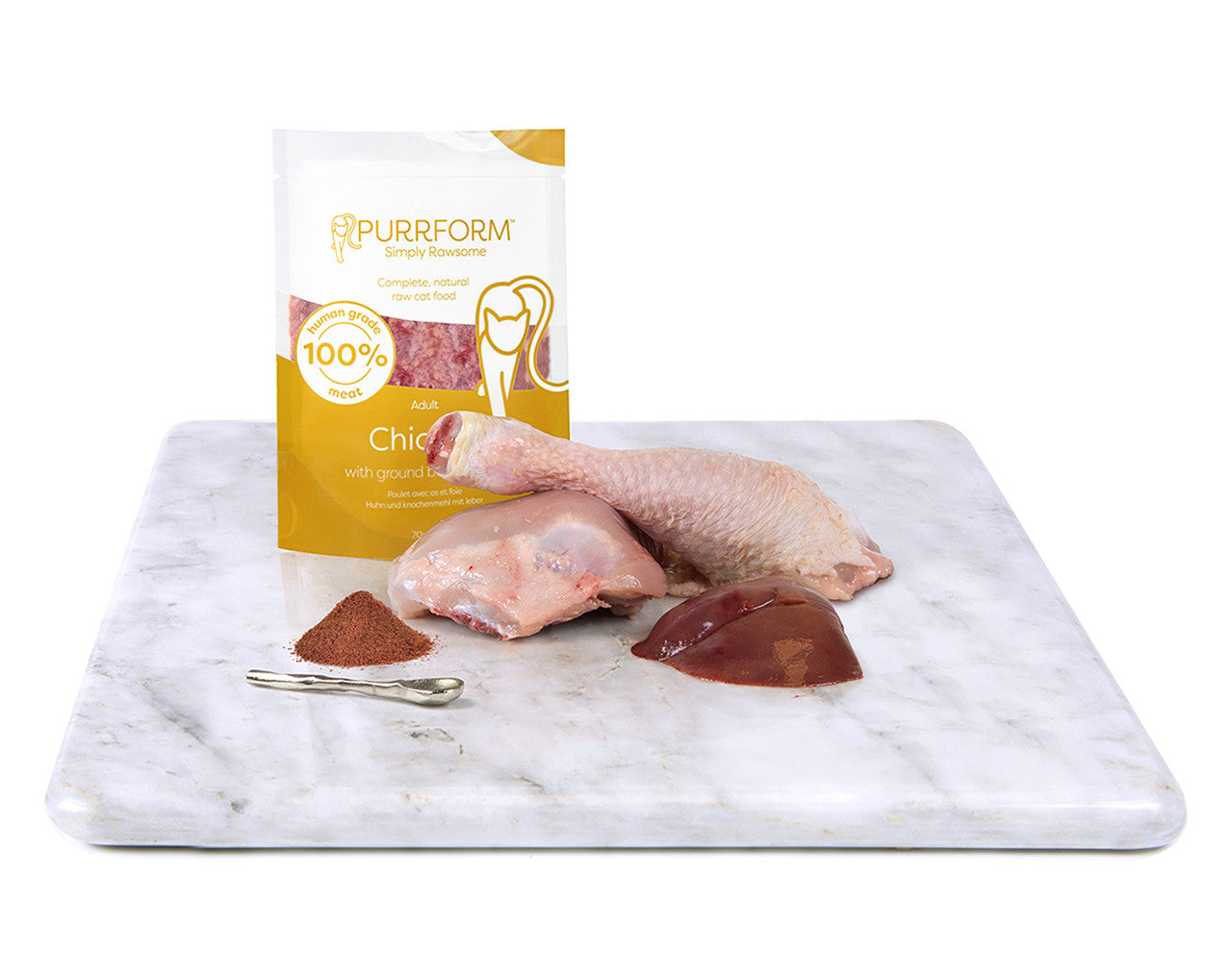 Chicken & Ground Bone with Liver - 6 x 70g Pouches