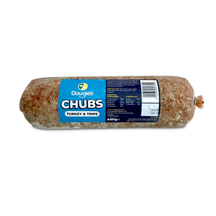 Dougies Turkey & Tripe 450g Chub