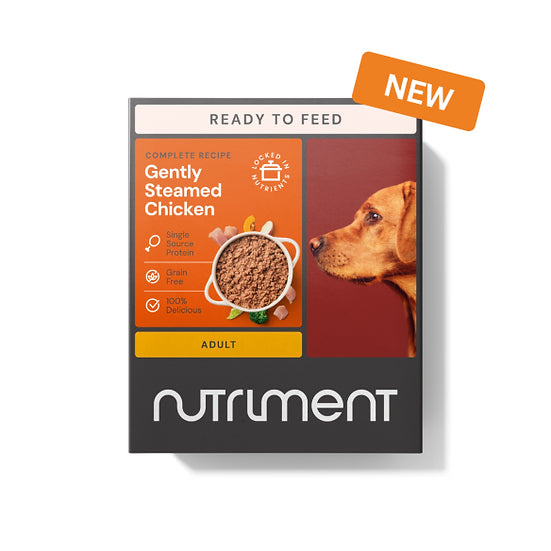 **Still unavailable, read description** Nutriment Gently Steamed Chicken Complete  For Dogs - 395g