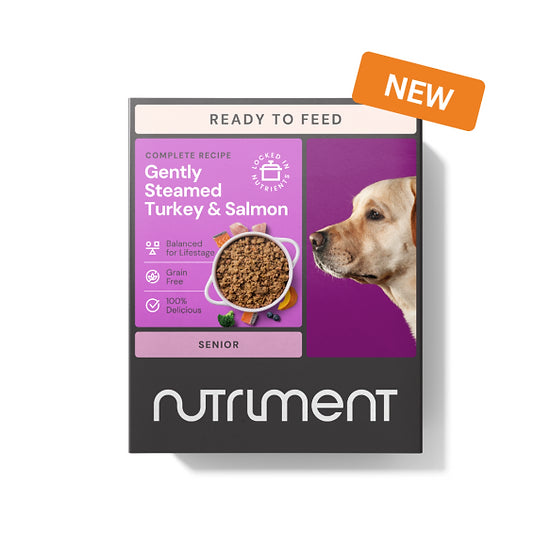 **Still unavailable, read description** Nutriment Gently Steamed Turkey & Salmon Complete For Dogs - 395g