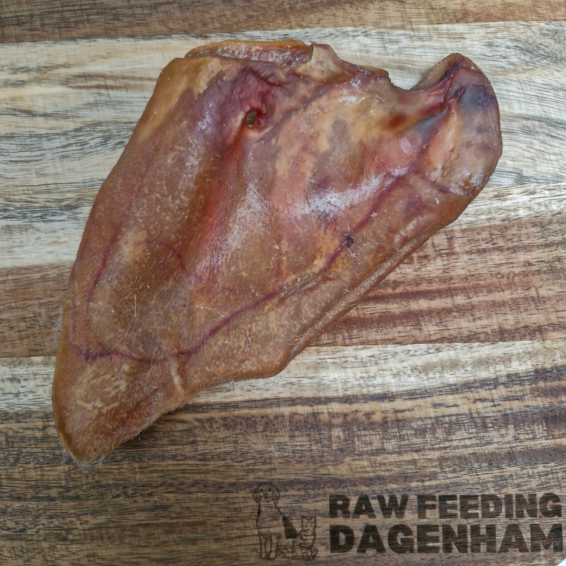 Dried pig ear dog chew – natural single-protein pork, air-dried