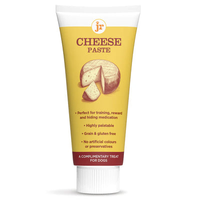 JR Pet Products Cheese Pâté Paste for Dogs 75g squeeze tube with grain-free training and enrichment treat