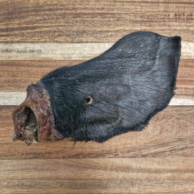 Dried cow ear with hair and root natural dog chew
