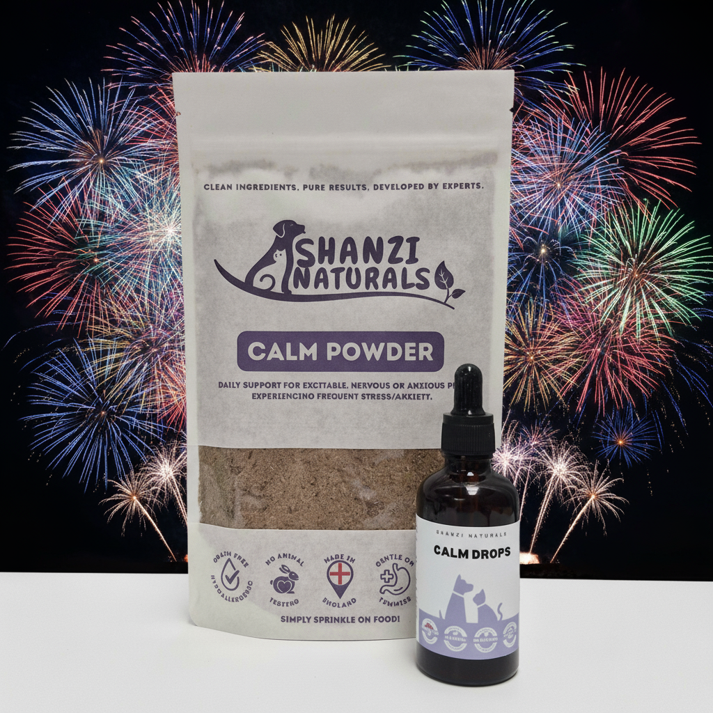 Calm Bundle – Herbal Powder & Drops to Help Relax Dogs