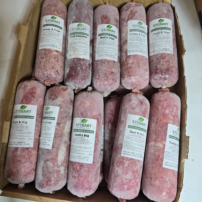 Stobart Mixed Raw Box – 80:10:10 Chubs (with & without chicken)