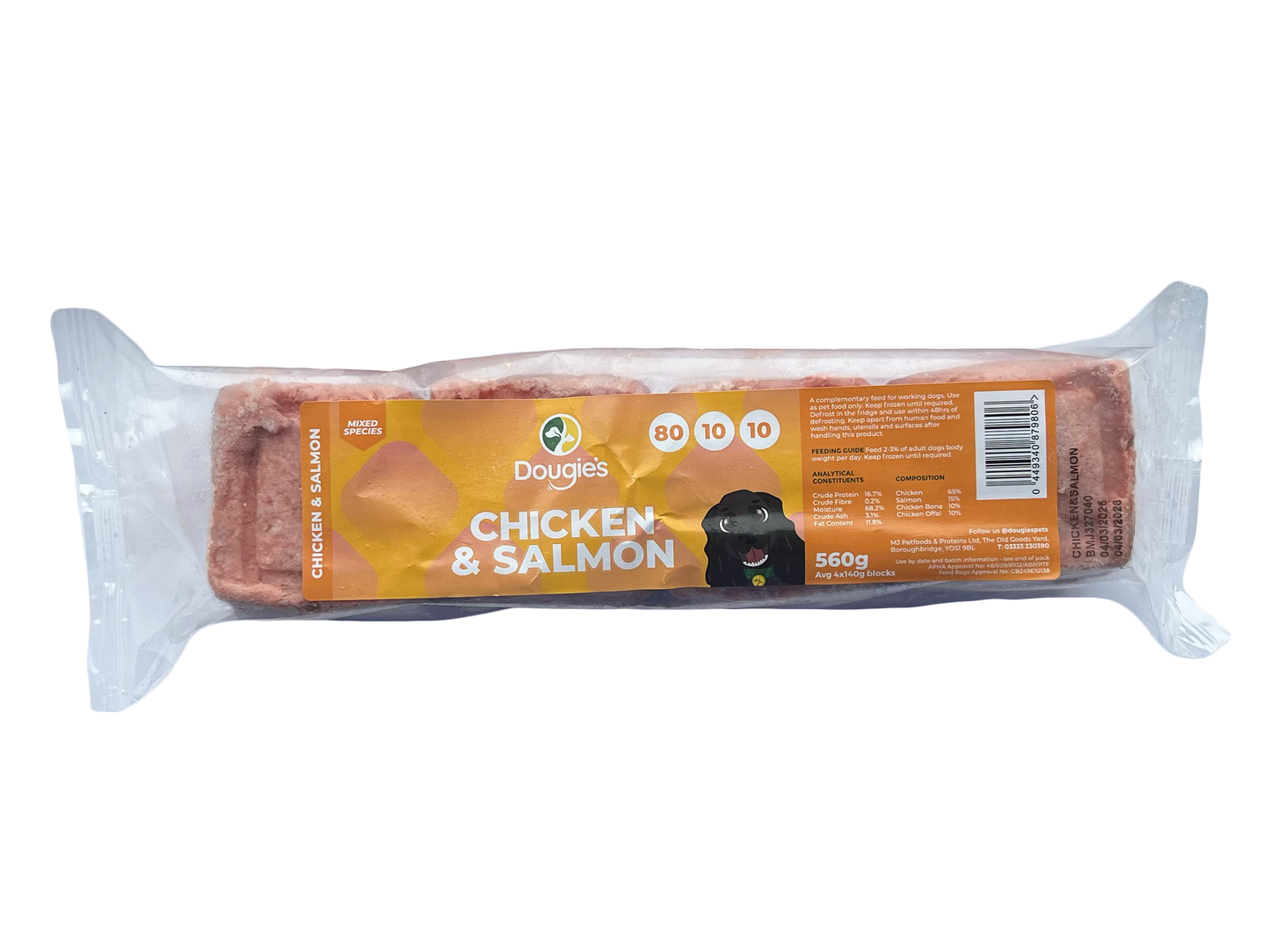 Chicken & Salmon - 4x140g Cubes(560g)