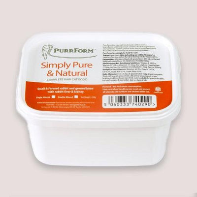 Quail & Farmed Rabbit & Ground Bone with Rabbit Liver & Kidney - 450g