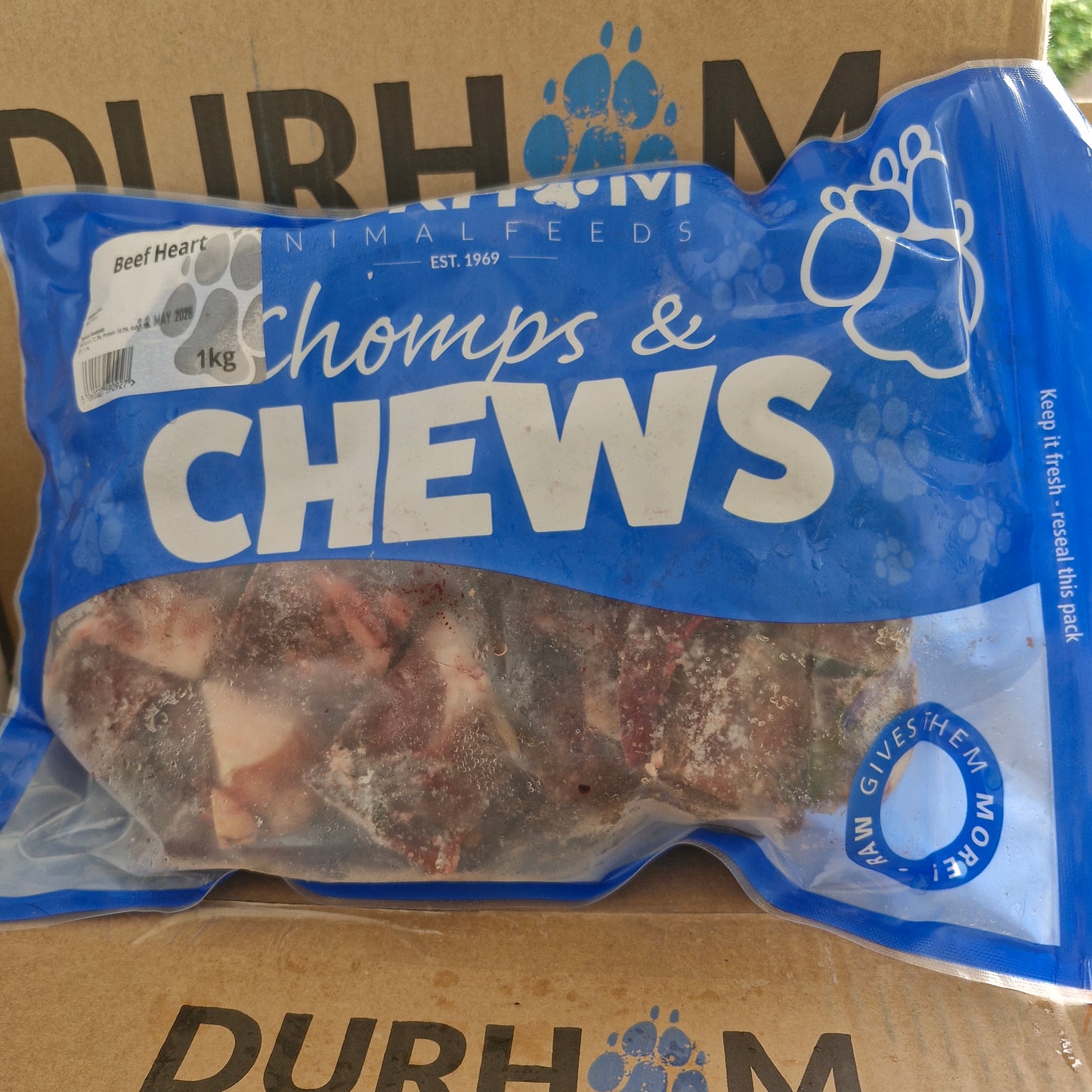 DAF Beef Heart Chunks - 1KG