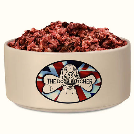 Photo of the dogs butcher chunky mince in a bowl