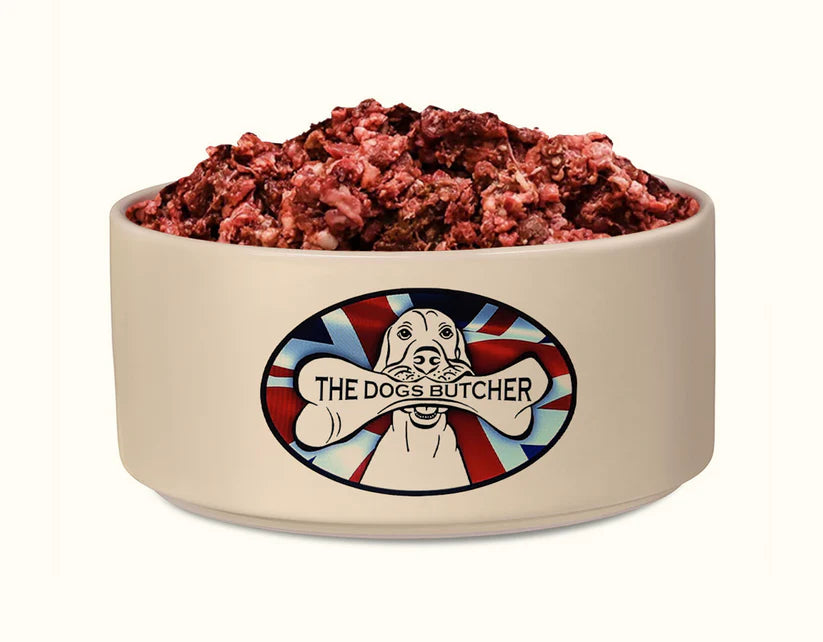 Photo of the dogs butcher chunky mince in a bowl