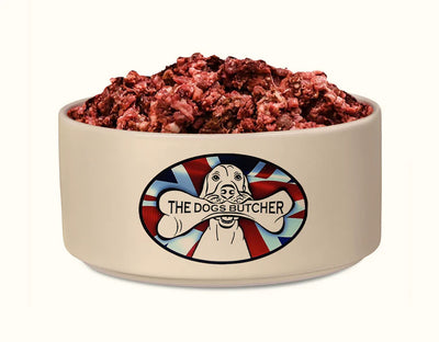 Photo of the dogs butcher chunky mince in a bowl